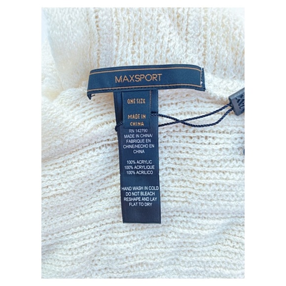 MAX SPORT RIPPLE FRINGE SWEATER-PONCHO BOHO STYLE - Picture 8 of 9